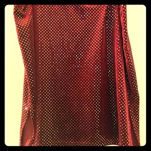 Maroon Pencil Skirt with shiny mirrored fabric